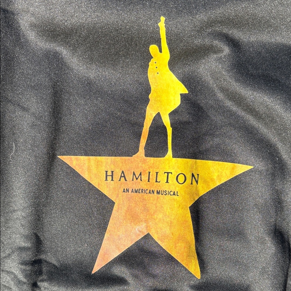 Hamilton musical Black Hoodie with Gold Star Graphic